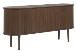 Best Sale Miliboo Aparador vintage de madera oscura con 2 puertas correderas 160 cm EPIC