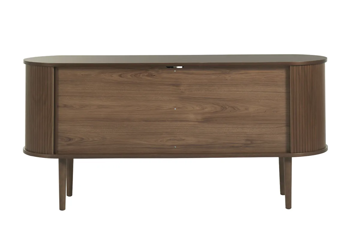 Best Sale Miliboo Aparador vintage de madera oscura con 2 puertas correderas 160 cm EPIC