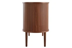 Clearance Miliboo Aparador vintage de madera oscura de nogal con 2 puertas correderas 138 cm EPIC