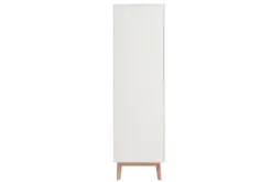 Outlet Miliboo Armario colgador nórdico blanco y madera clara KELMA
