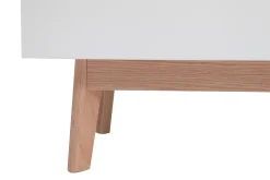 Outlet Miliboo Armario colgador nórdico blanco y madera clara KELMA