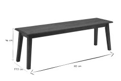 Outlet Miliboo Banco de jardín de madera maciza 145 cm CANOPEE