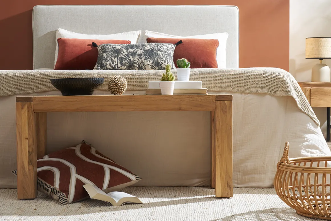 Fashion Miliboo Banco de madera de acacia maciza 95 cm BALTO