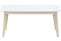 Cheap Miliboo Banco diseño 100cm blanco y madera LEENA