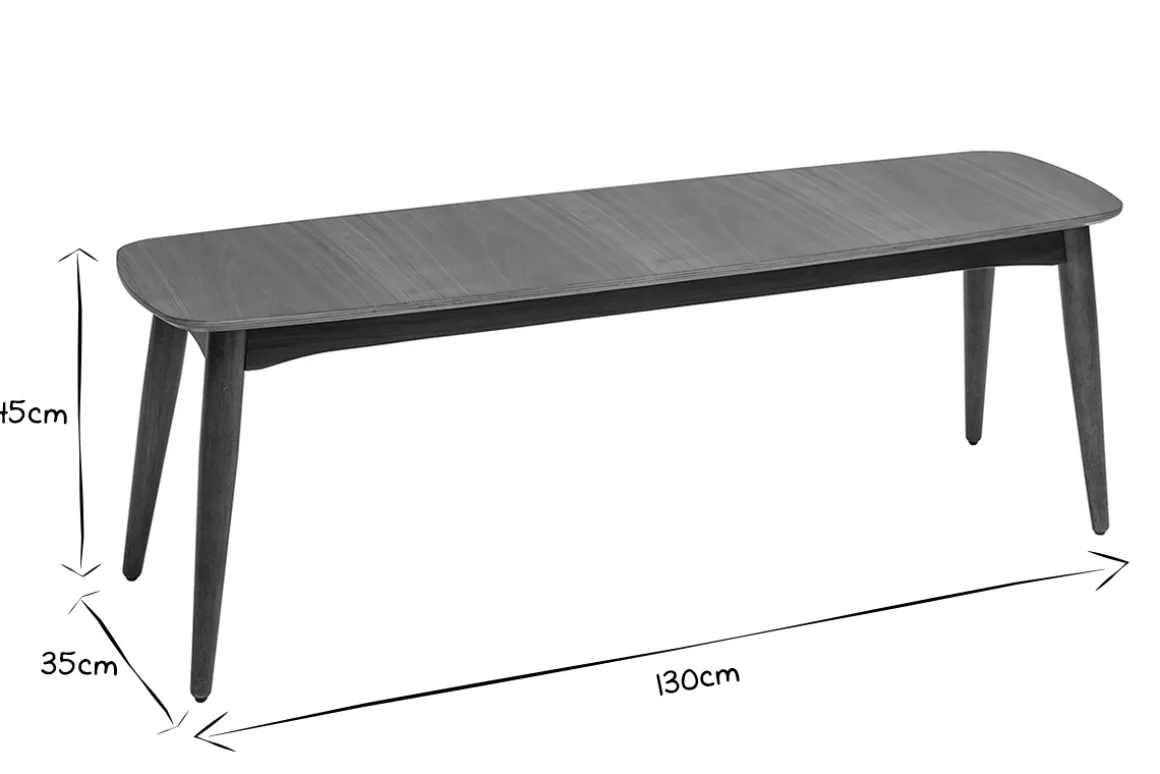 New Miliboo Banco vintage de nogal de 130 cm de altura NORDECO