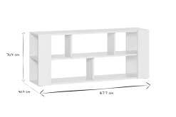 Store Miliboo Biblioteca baja blanca L168 cm MUSSO