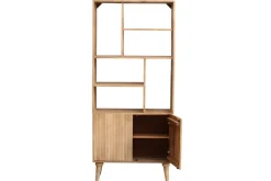 Cheap Miliboo Biblioteca en mango con 2 puertas grabadas RUBIA