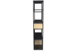 New Miliboo Biblioteca en metal negro y mango macizo JAIPUR