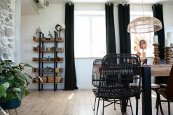 Sale Miliboo Biblioteca industrial acacia y metal negro L90 cm TAO