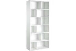 Fashion Miliboo Biblioteca moderna en madera blanca EPURE