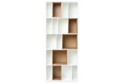 Cheap Miliboo Biblioteca modular blanco y roble JAZZ