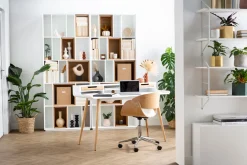 Cheap Miliboo Biblioteca modular blanco y roble JAZZ