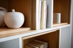 Cheap Miliboo Biblioteca modular blanco y roble JAZZ