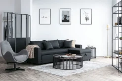 Best Miliboo Biombo en metal negro y cristal 3 paneles RACK
