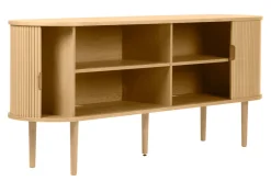 Flash Sale Miliboo Buffet vintage madera clara de roble con almacenamiento 2 puertas correderas L180 cm EPIC