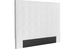 Discount Miliboo Cabecero capitoné blanco 160 cm HALCIONA