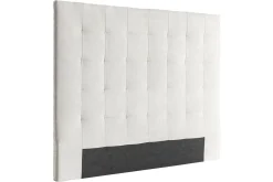 Discount Miliboo Cabecero capitoné en tejido beige 140 cm HALCIONA