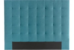 New Miliboo Cabecero capitoné en tejido azul petróleo 140 cm HALCIONA
