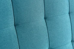 New Miliboo Cabecero capitoné en tejido azul petróleo 140 cm HALCIONA