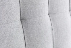 Fashion Miliboo Cabecero capitoné en tejido gris 140 cm HALCIONA