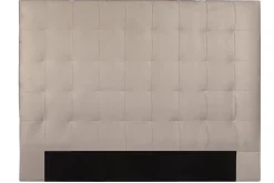 Clearance Miliboo Cabecero de cama capitoné de terciopelo color topo 140 cm HALCIONA