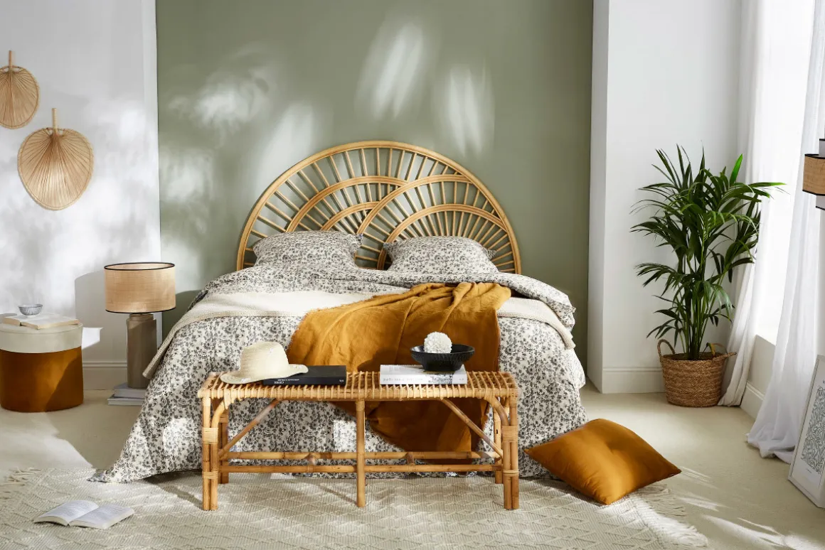 New Miliboo Cabecero de cama de ratán 160 cm SUNNY