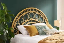 Best Sale Miliboo Cabecero de cama de ratán con estampado 160 cm SORAYA