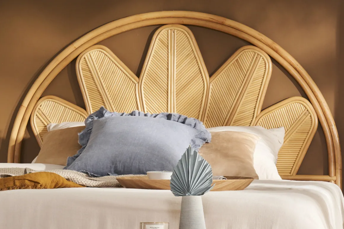 Flash Sale Miliboo Cabecero de cama de ratán natural 160 cm NALAH