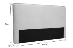 Best Sale Miliboo Cabecero de cama de tela efecto aterciopelado natural 196 cm MARCIA