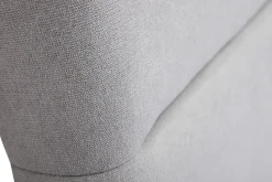 Best Sale Miliboo Cabecero de cama de tela efecto aterciopelado gris 164 cm CHELSEA
