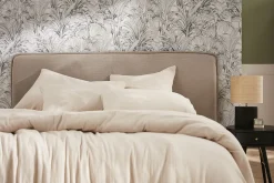 Online Miliboo Cabecero de cama de tela efecto aterciopelado natural 175 cm MARCIA