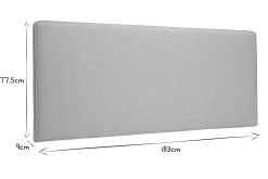 Store Miliboo Cabecero de cama para colgar de tela beige 180 cm LILY