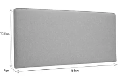 Discount Miliboo Cabecero de cama para colgar de tela beige 160 cm LILY