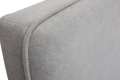 Fashion Miliboo Cabecero de cama para colgar de tela efecto aterciopelado gris 160 cm LILY