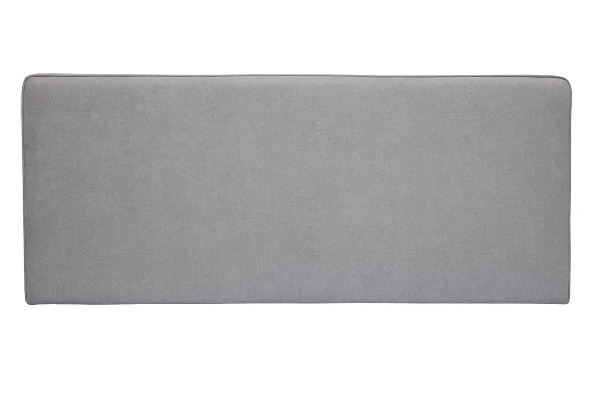 Clearance Miliboo Cabecero de cama para colgar de tela efecto aterciopelado gris 180 cm LILY