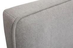 Clearance Miliboo Cabecero de cama para colgar de tela efecto aterciopelado gris 180 cm LILY