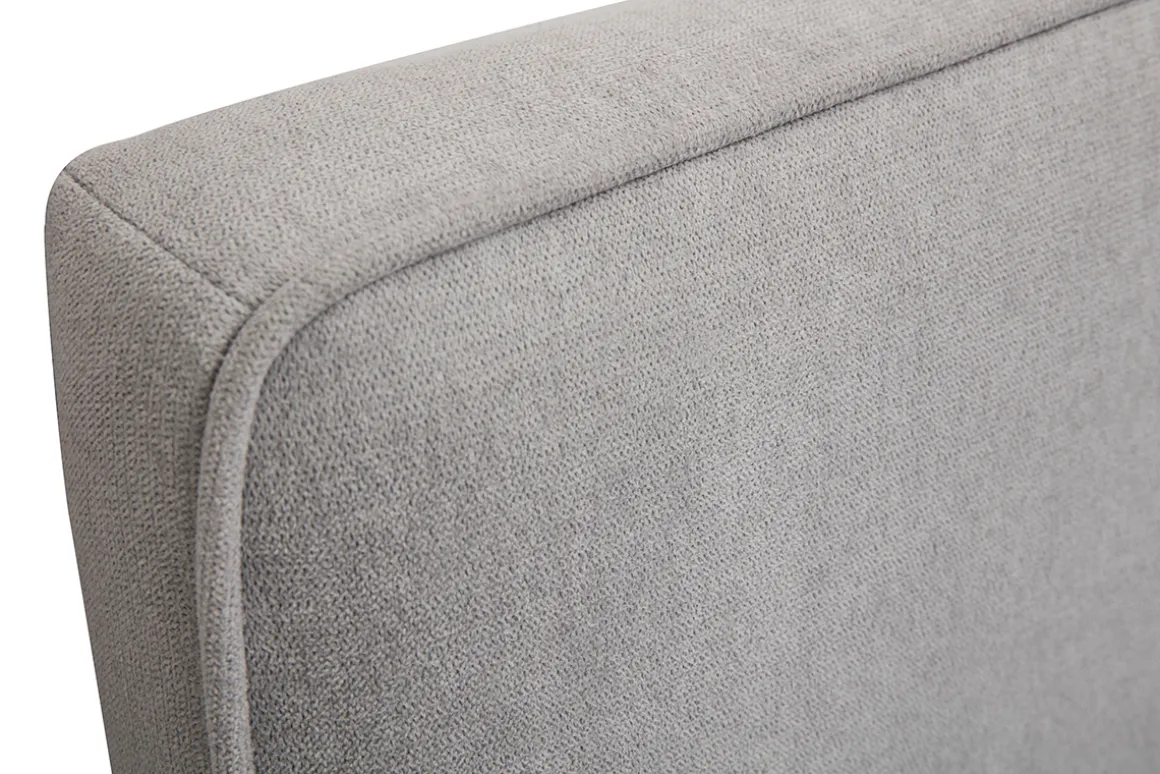Clearance Miliboo Cabecero de cama para colgar de tela efecto aterciopelado gris 180 cm LILY