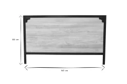 Outlet Miliboo Cabecero en metal y madera de mango INDUSTRIA
