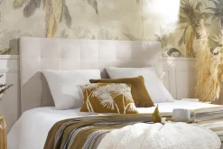 Online Miliboo Cabecero en tejido beige 180 cm HALCIONA