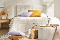 Hot Miliboo Cabecero en tejido beige 160 cm HALCIONA