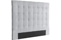 Discount Miliboo Cabecero en tejido gris 160 cm HALCIONA