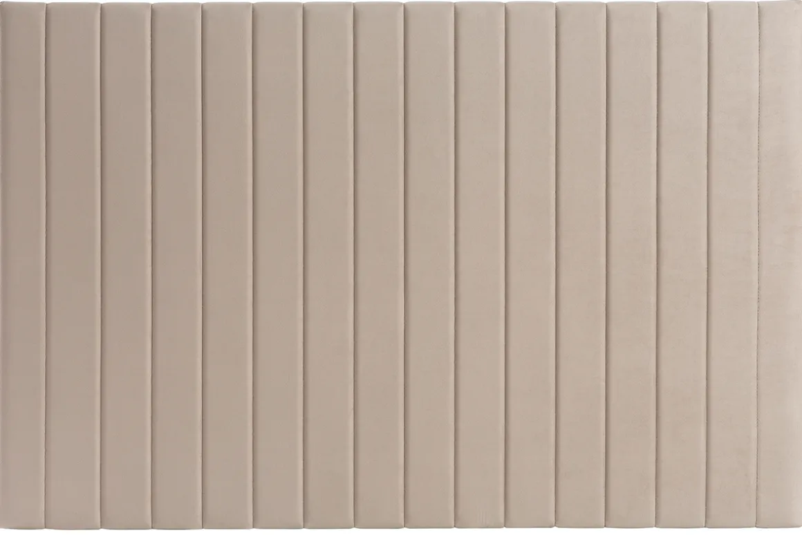 New Miliboo Cabecero en terciopelo beige grisáceo L170 cm NEHA