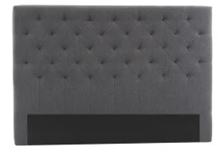 Cheap Miliboo Cabecero tejido gris oscuro 160cm ENGUERRAND