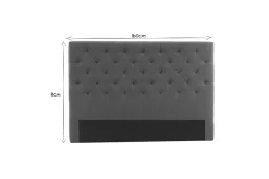 Cheap Miliboo Cabecero tejido gris oscuro 160cm ENGUERRAND