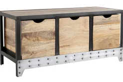 Flash Sale Miliboo Cajonera / zapatero industrial de madera maciza y metal ATELIER