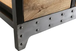 Flash Sale Miliboo Cajonera / zapatero industrial de madera maciza y metal ATELIER