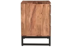 Best Miliboo Cajonera de escritorio con 3 cajones de acacia maciza y metal HOORN