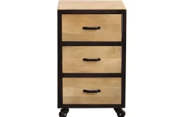 Online Miliboo Cajonera de escritorio industrial madera maciza INDUSTRIA
