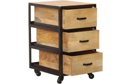 Online Miliboo Cajonera de escritorio industrial madera maciza INDUSTRIA