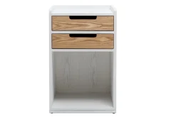 Clearance Miliboo Cajonera de escritorio nórdico blanco y madera OPUS